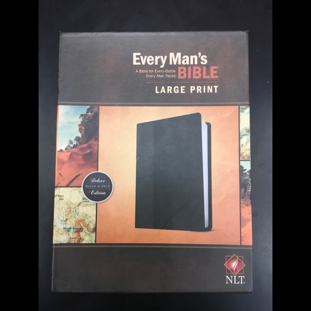 Every Man’s Bible NLT leather book new large print